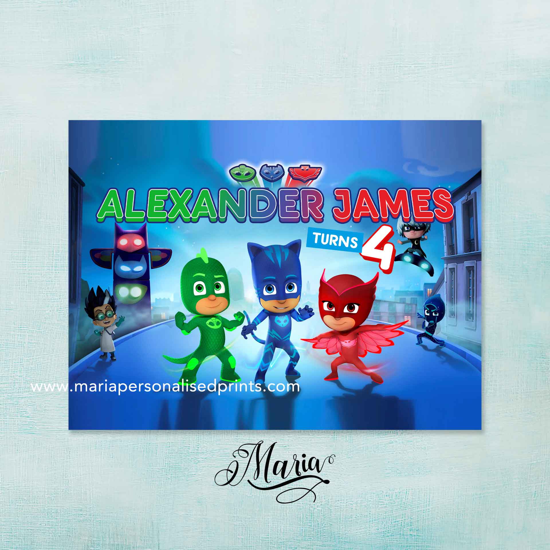 PJ Mask Birthday banner Backdrop | Lazada PH