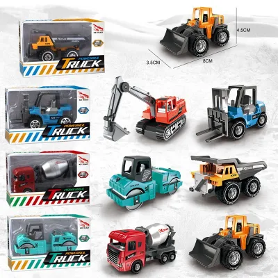 Alloy Cast 1:64 Scale Collectible Construction Vehicle Trucks and Heroes Sports Car Toy for Kids