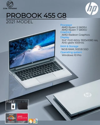 HP ProBook 455 G8 Zhan 66 Brand New Laptop Ryzen 7 5800U/ Ryzen 5 5600U 15.6" 60Hz 400nits 16GB RAM 512GB SSD