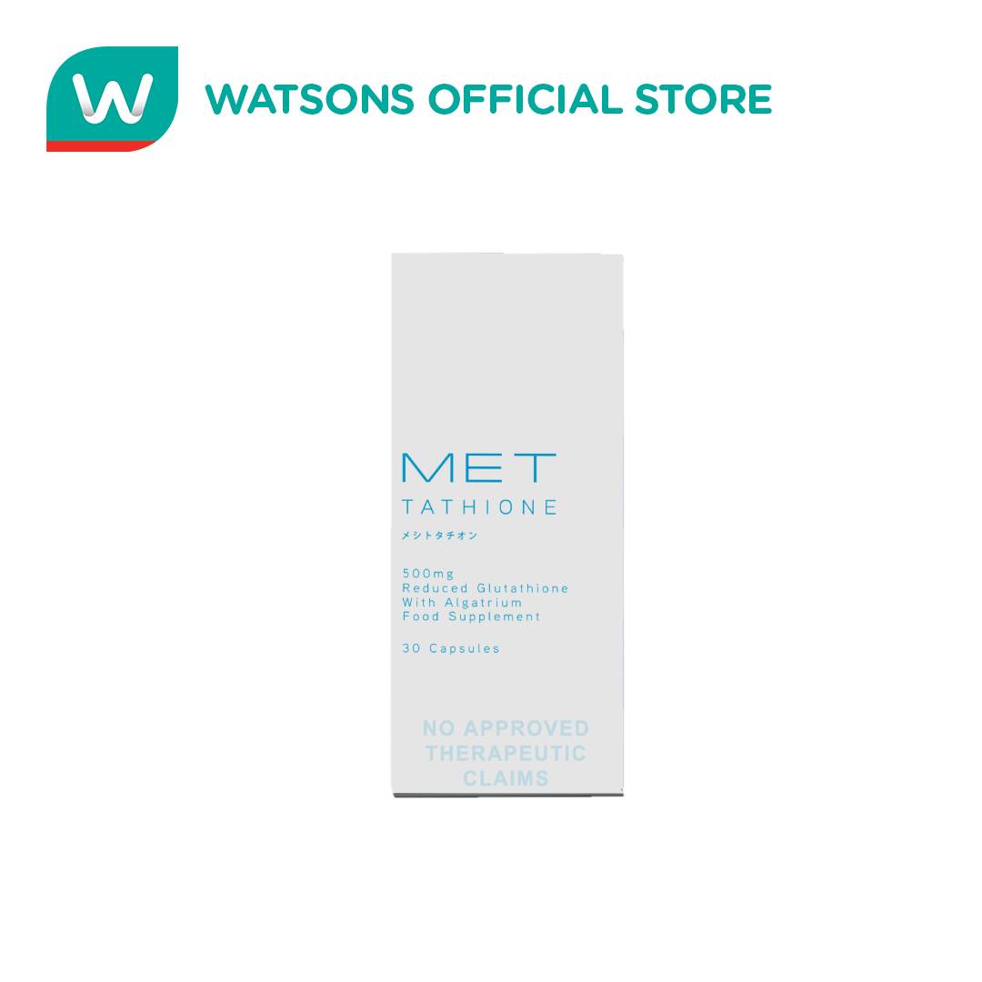 MET TATHIONE Reduced Glutathione with Algatrium Food Supplement 500mg 30  Softgel Capsules | Lazada PH