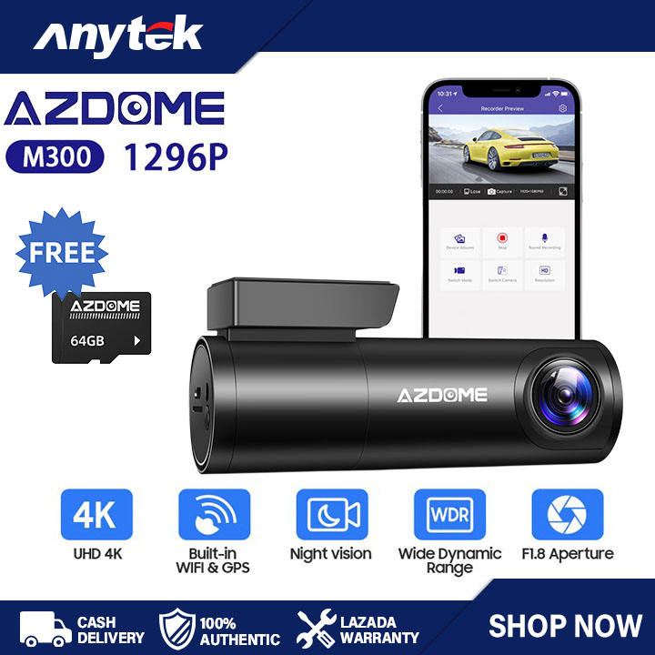 AZDOME M330 1080P FHD Dash Cam, Built-in WiFi Dashcams for Cars, Voice –  AZDOME Official Stores