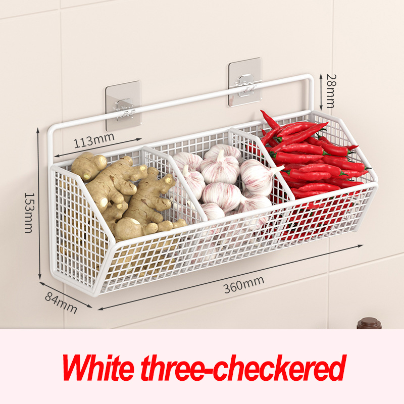 (in stock) Wall Mounted Kitchen Racks Spice Storage Holder Organizer ...