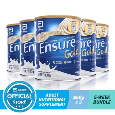 Ensure Gold HMB Vanilla 850G For Adult Nutrition Bundle of 5