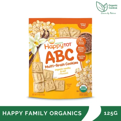 Happy Tot ABC Multi-Grain Cookies Organic Vanilla & Oat + Flaxseed 125g
