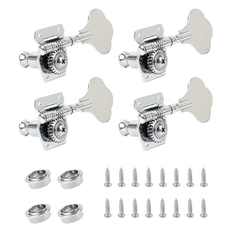 4Pcs Guitar Tuning Pegs Electric Bass Tuner Peg Guitar Open Gear Tuning Pegs Machine Heads for Fender Jazz Bass Guitar
