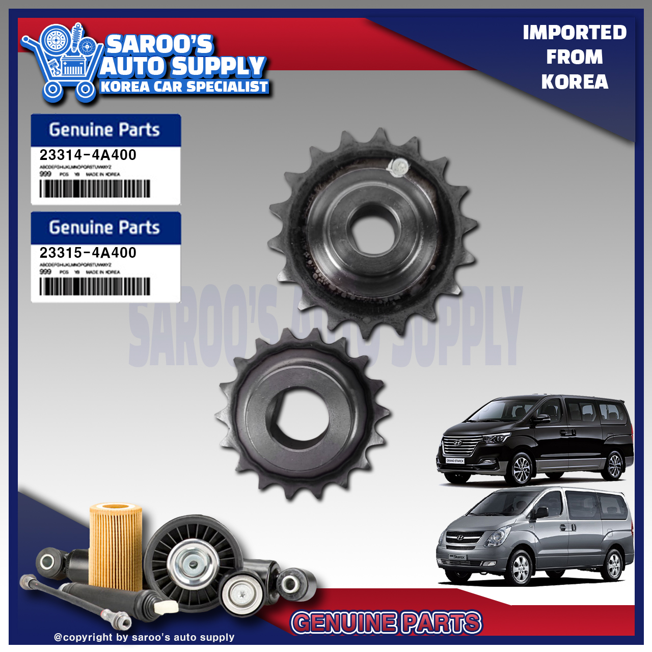 [Genuine] Balance Shaft Sprocket Set For Hyundai Grand Starex (0721