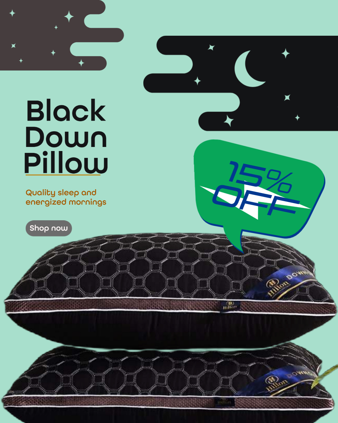 Down Pillow Hilton in Black Lazada PH