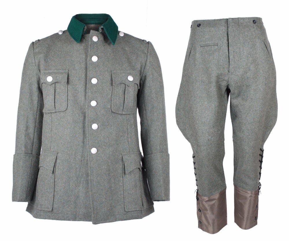 Tomwang2012 Ww2 Wwii German Elite M36 Officer Wool Gray Green Field Military Uniform Tunic And 5474