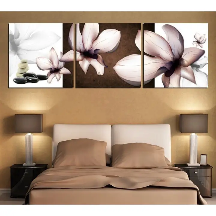 3 Piece Hot Sell Modern Oil Wall Painting Orchid Flower Home