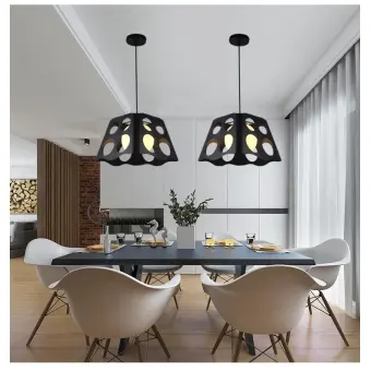 1 Pcs Nordic Creative Restaurant Bar Chandelier Led Energy Saving Ceiling Lights Bedroom Simple Modern Aisle Balcony Lighting Warm Light 7w E27 Intl