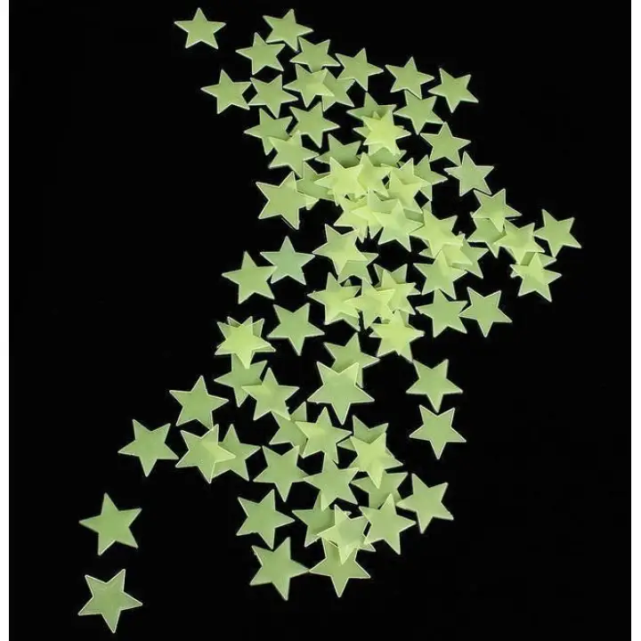 100pcs Home Wall Glow In The Dark Space Star Stickers Ceiling Decal Baby Kid Room 3cm Green