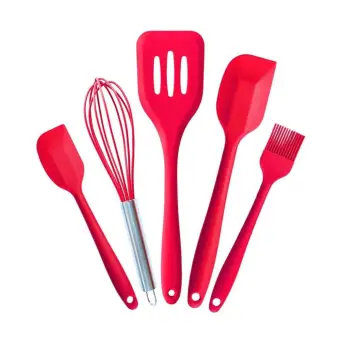 5 Pcs Silicone Kitchen Utensils Silicone Spatula Silicone Cooking
