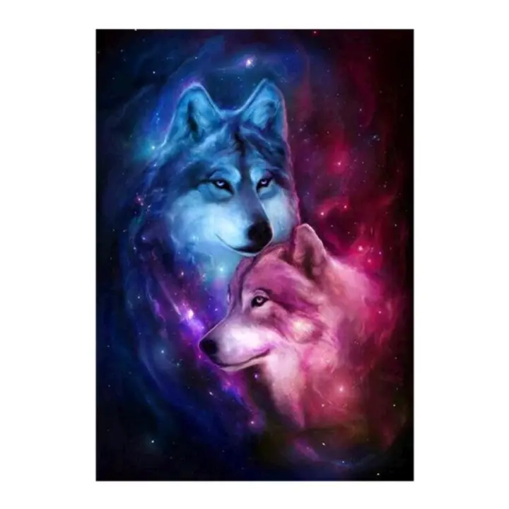 Companionship 5d Wolf Diamond Painting Embroidery Diy Cross Stitch Craft Gifts Home Wall Decor Intl Multicolor