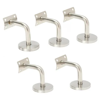 5x Stainless Steel Stair Handrail Guard Rail Mount Banister Support Wall Bracket - intl