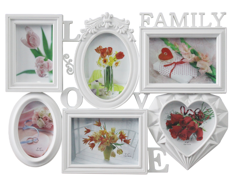 ZY99 6 Picture Frame Love Family Themed Collage Photowall Creative