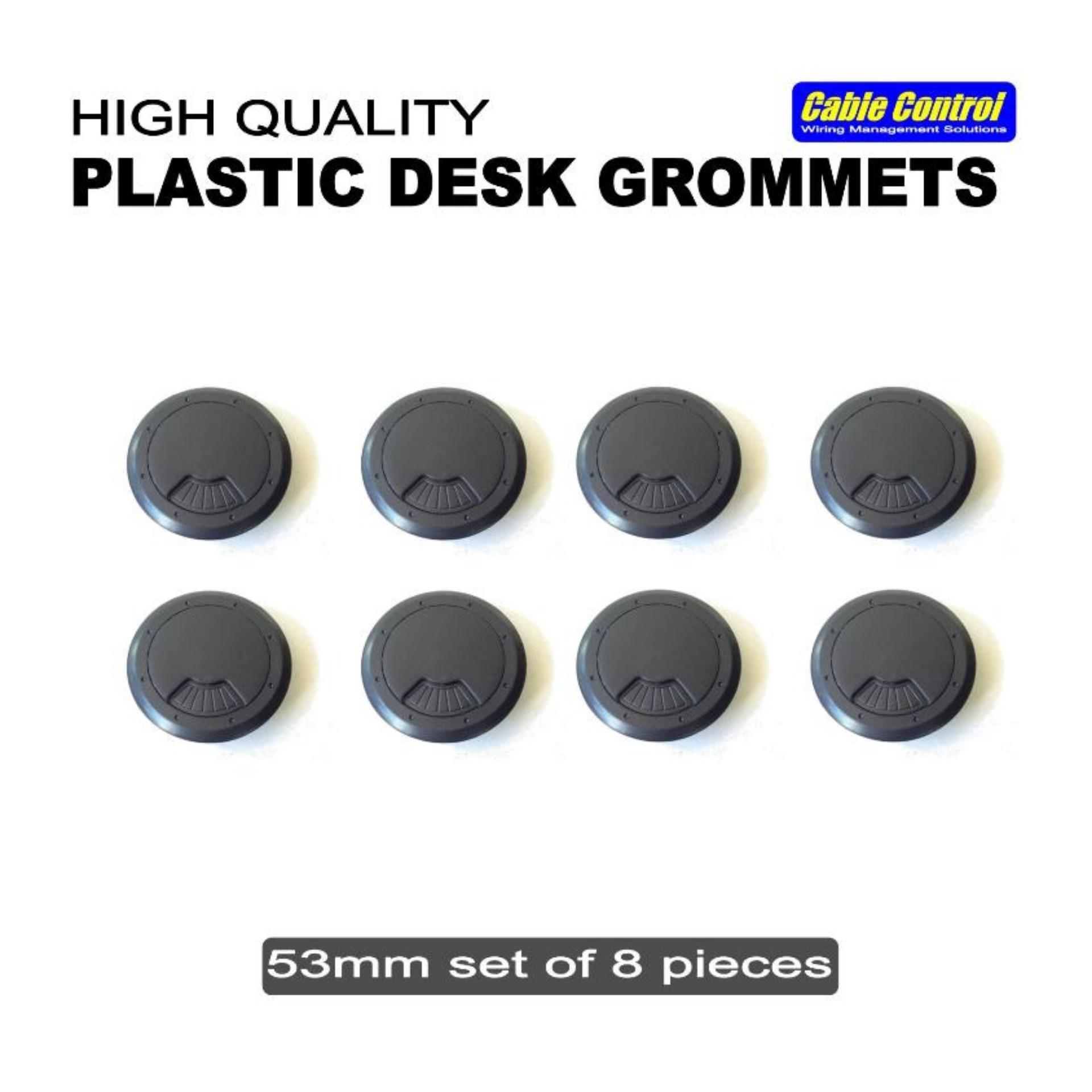 Cable Control Plastic Desk Grommets 53mm, set of 8, Office Desk grommet