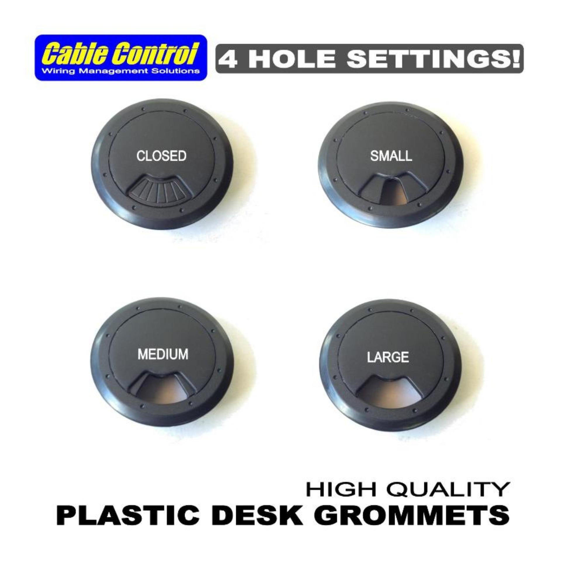 Cable Control Plastic Desk Grommets 53mm, set of 8, Office Desk grommet
