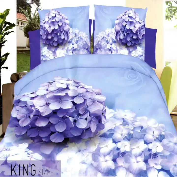 Celebrity Collection King Size Lavender 3d Bedding Set Of 3 Lazada Ph
