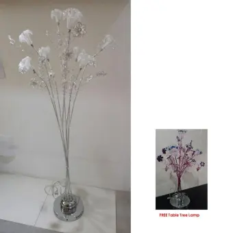 glass flower floor lamp