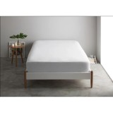 Cotton Plain White Fitted Bedsheet