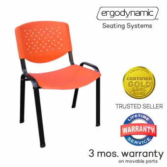 Ergodynamic Vcp 205org Stackable Plastic Meeting Chairs Orange
