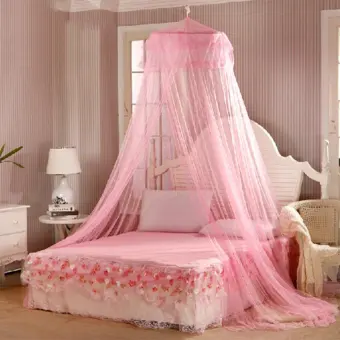 baby pink bed canopy