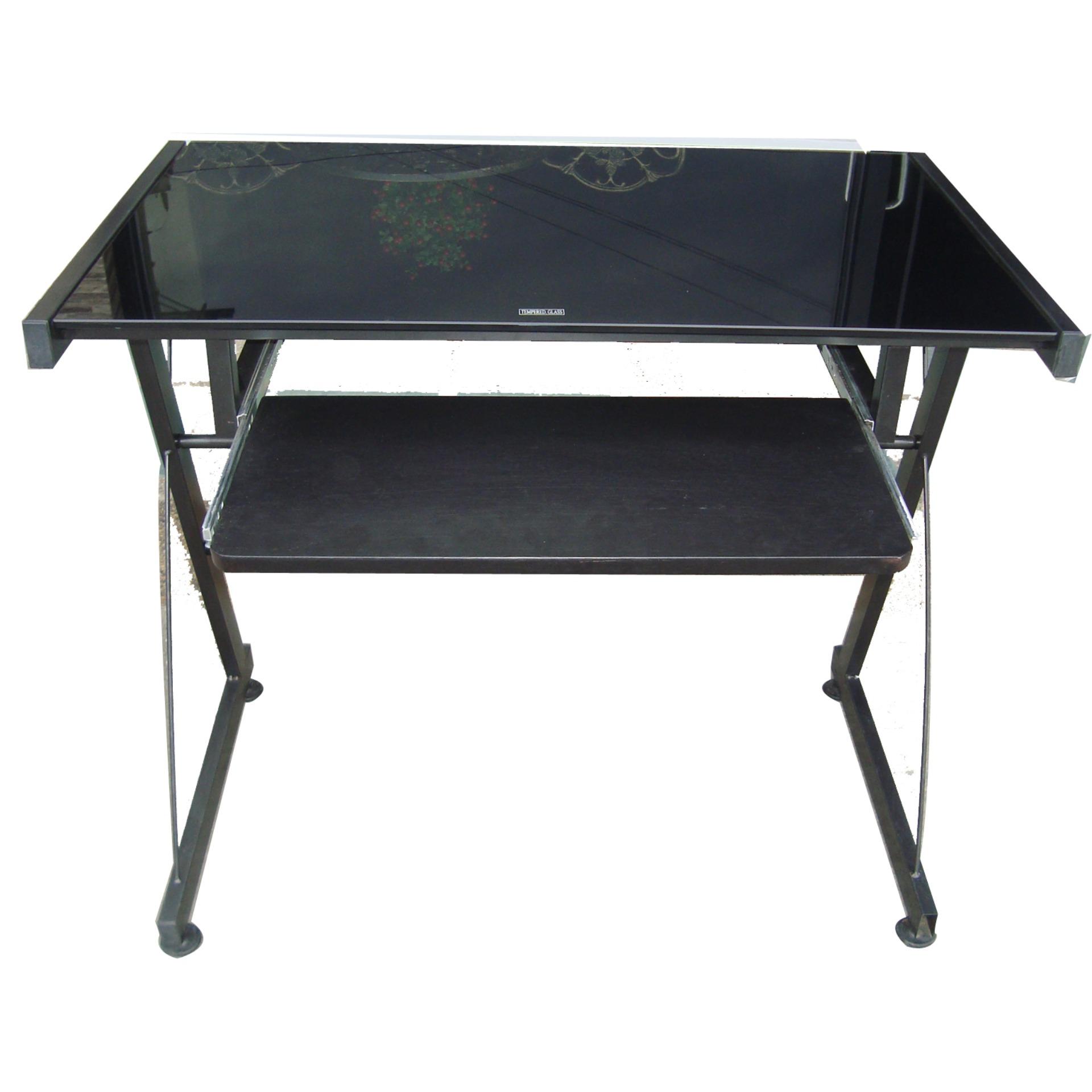 JIT717 Glass Top Computer Table (Black) review and price