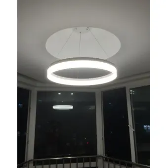 Led Circular Acrylic Pendant Lamp Modern Simple Chandelier Living