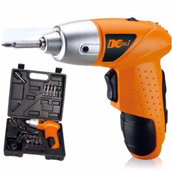 Mini Portable Electric Drill Cordless Screwdriver 45pcs TOOLs (Orange