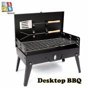 Portable Folding BBQ Grill - Adjustable Height, Outdoor Cooking Tool