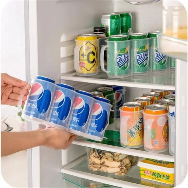 Plastic Beer Soda Can Storage Holder For Refrigerator Fridge