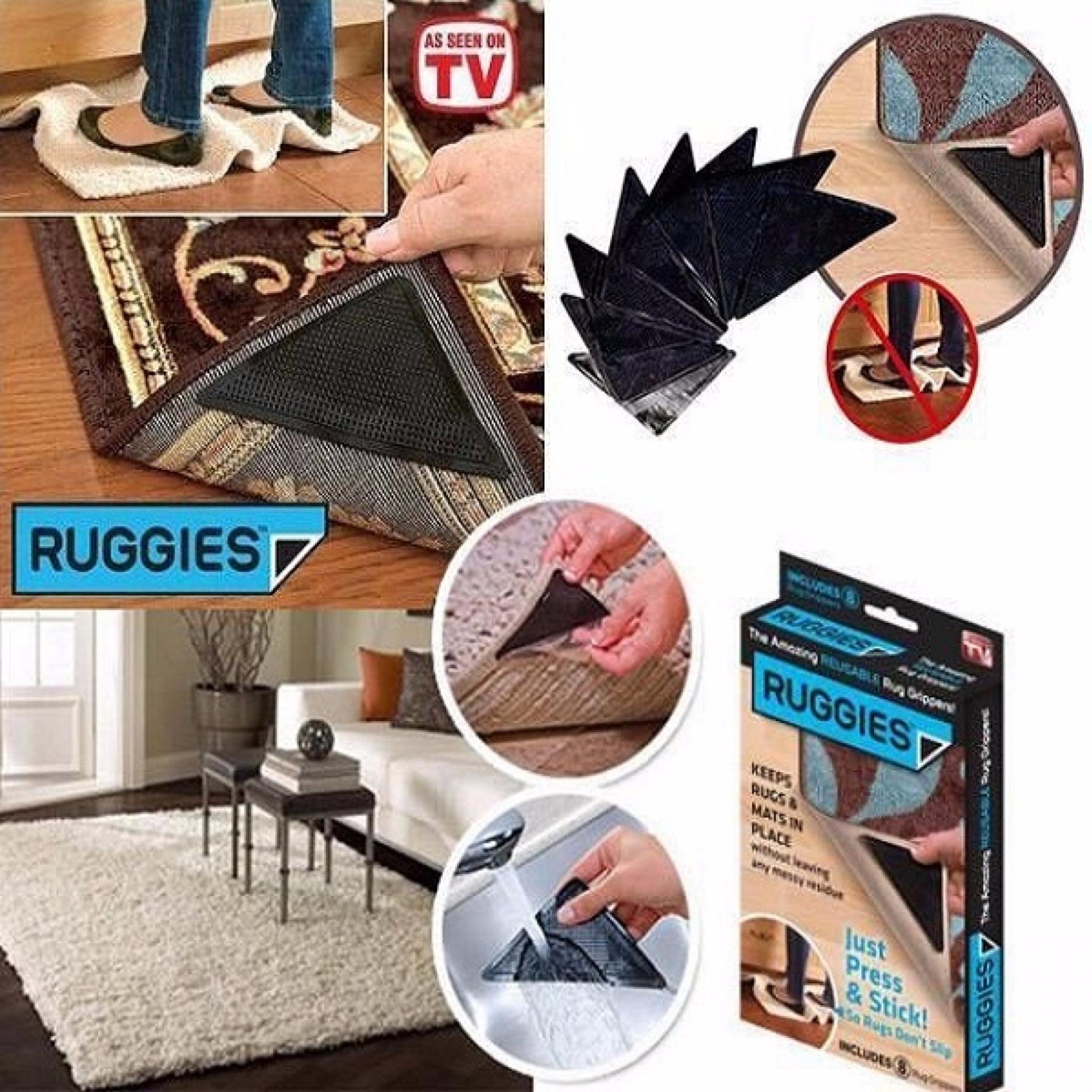 LatestGadget Reusable Ruggies Rug Grippers (Black) review and price