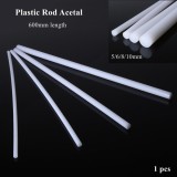 Plastic Round Rod,POM Rod,5mm Dia White Engineering Plastic Round Bar