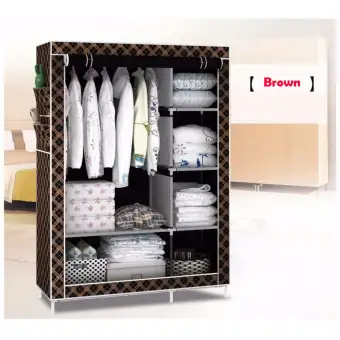 Rukia Diy Non Woven Foldable Portable Storage Cabinet Lazada Ph