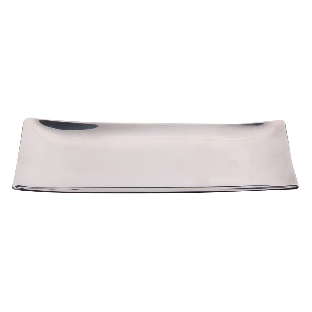 Stainless Steel Hand Towel Tray Napkin Tissue Plate Dish Table Ware