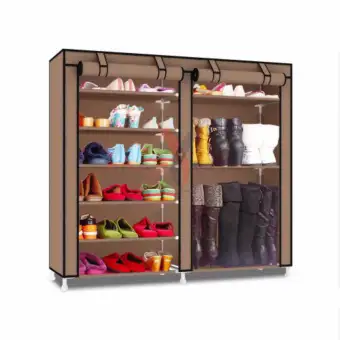 Double 6 Tier Cabinet Shoe Rack Storage Cabinet Organizer Lazada Ph