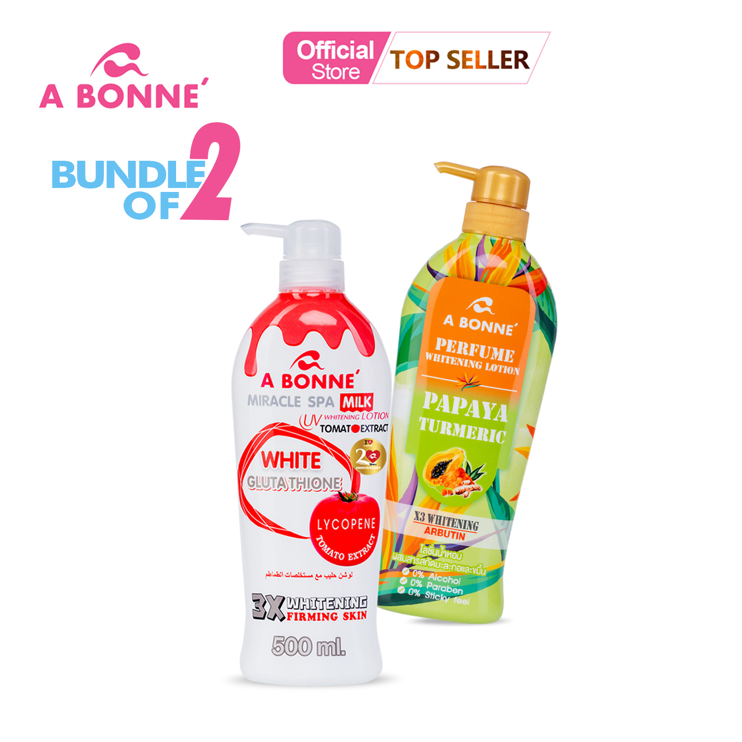 A Bonne Perfume Whitening Lotion 500ML Carrot Peach A118