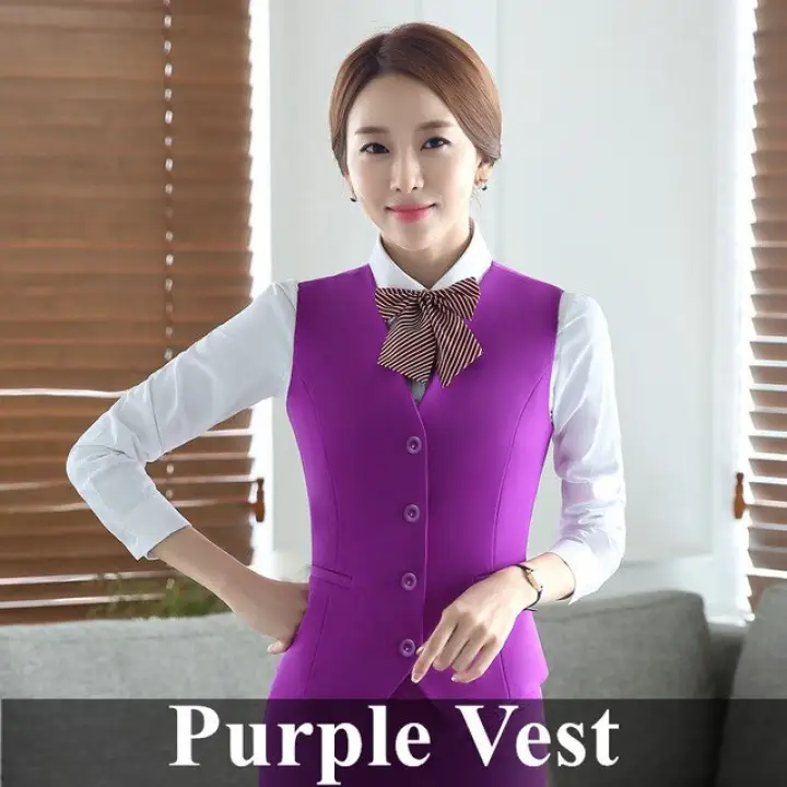 plus size purple vest