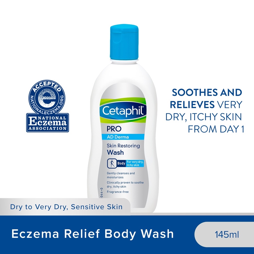Cetaphil Pro Ad Derma Skin Restoring Wash 145ml [For Eczema Prone