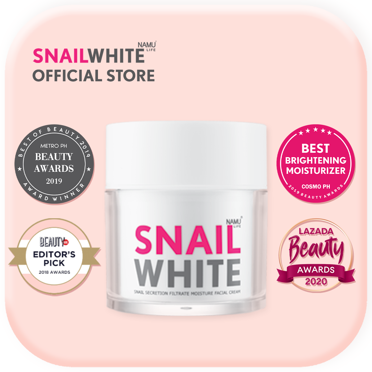 snail white facial cream