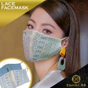 Empire88 Elegant Lace Mask Fashionable Face Mask for Wedding & Special Occasions w/ Filter Pocket
