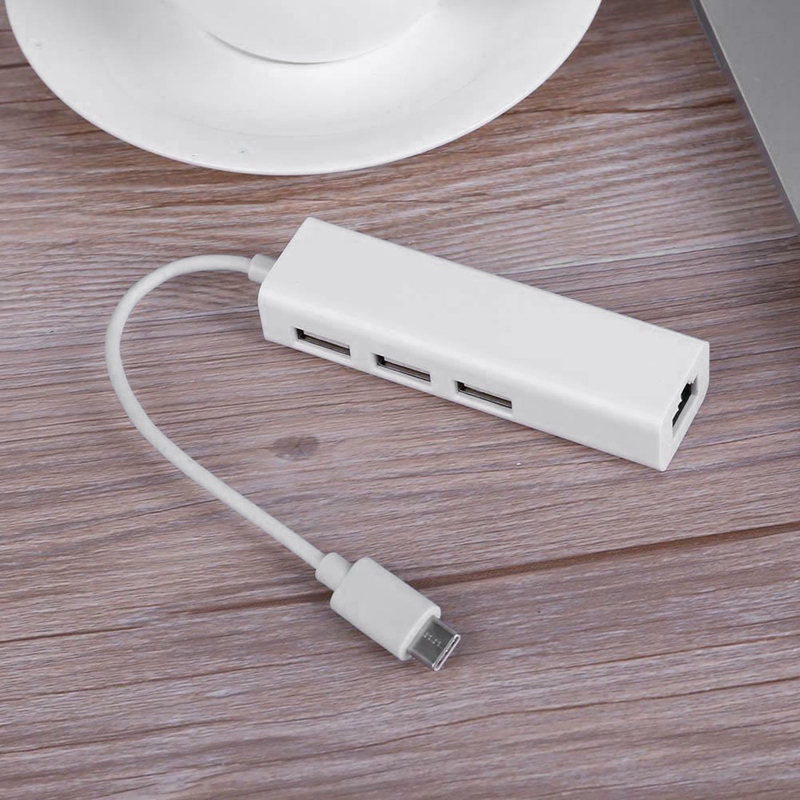 USB-C USB 3.1 Type C To USB RJ45 Ethernet Lan Adapter Hub Cable for Macbook PC