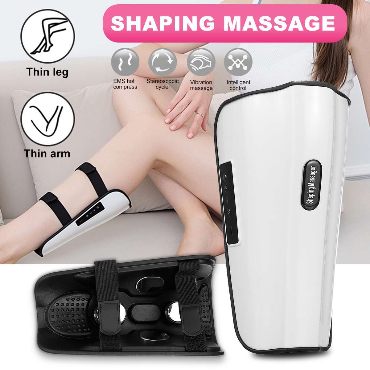 5Modes EMS Leg Massager Pressotherapy Foot Calf Massage Air Compression