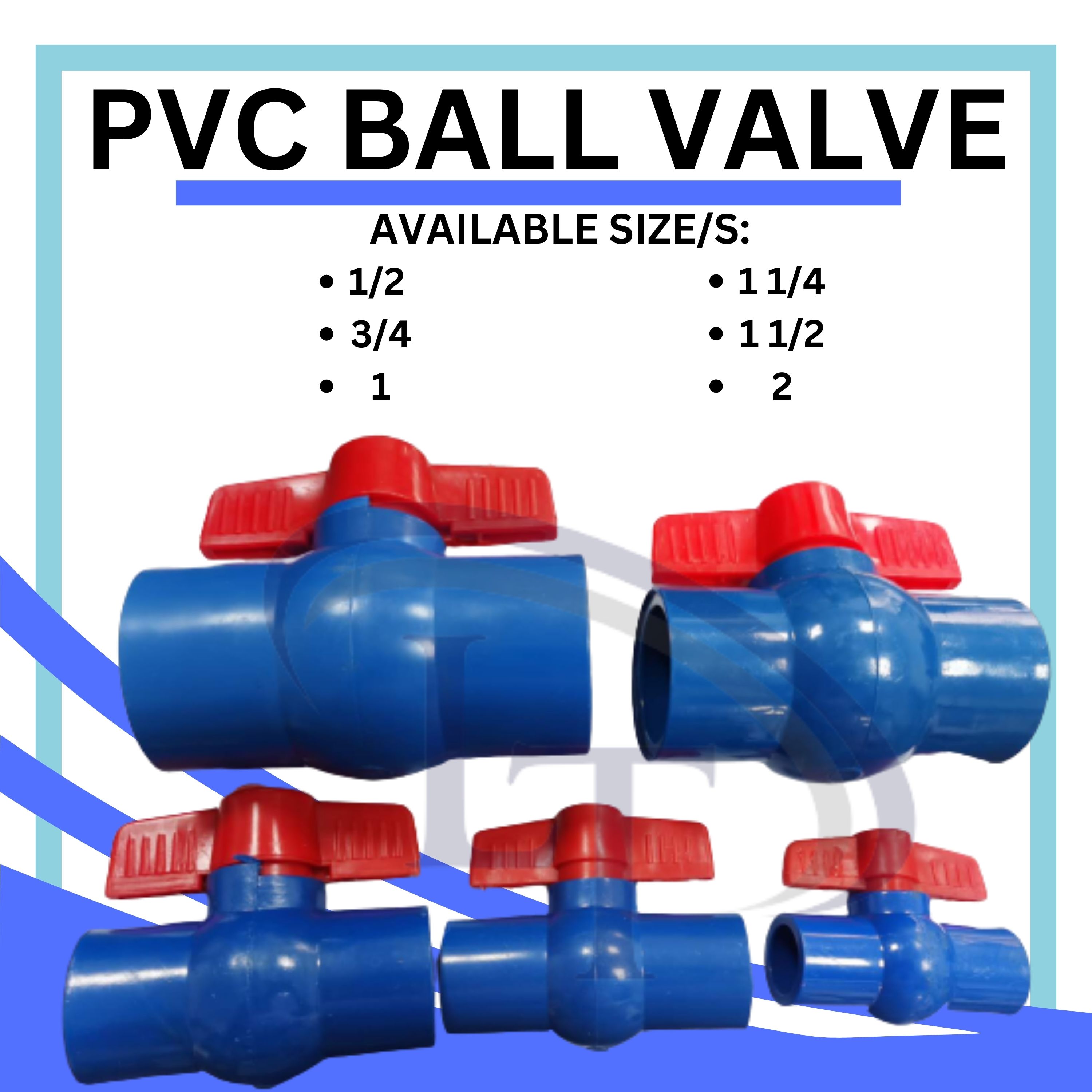 PVC BALL VALVE FITTINGS FOR WATERLINE/PLUMBINGS SOLD PER PIECE GOOD