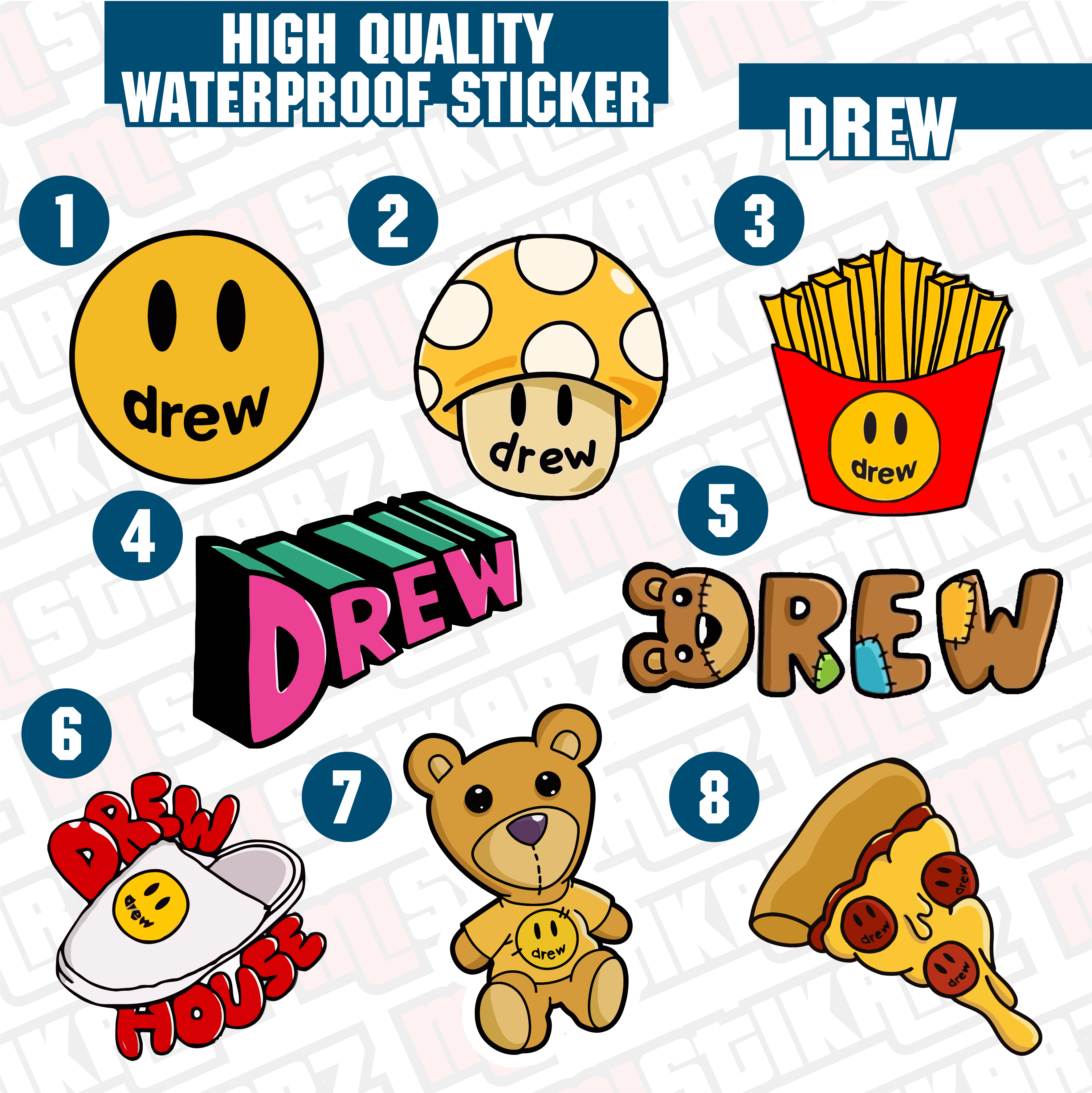 Drew stickers deals