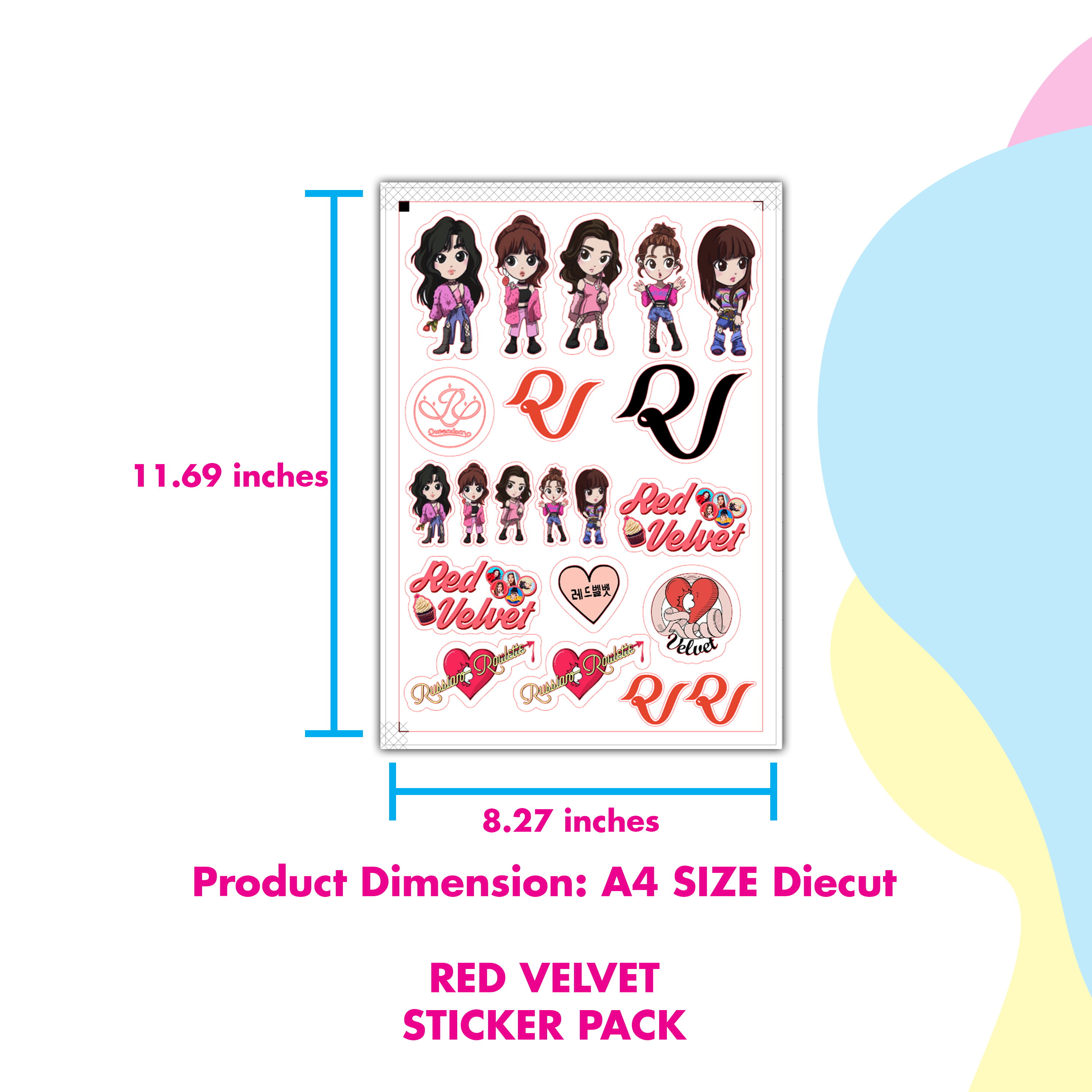 Red Velvet Sticker Pack Vinyl Laminated Lazada PH