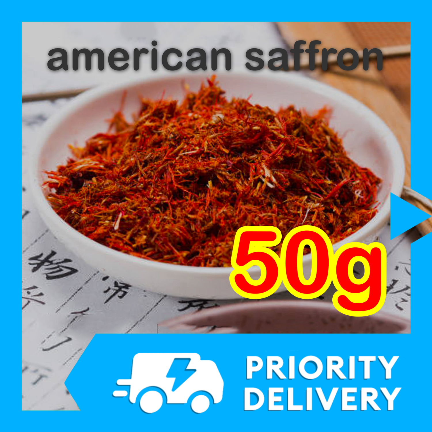 50g AMERICAN SAFFRON for Paella Arroz Caldo Lugaw Saffron Spice