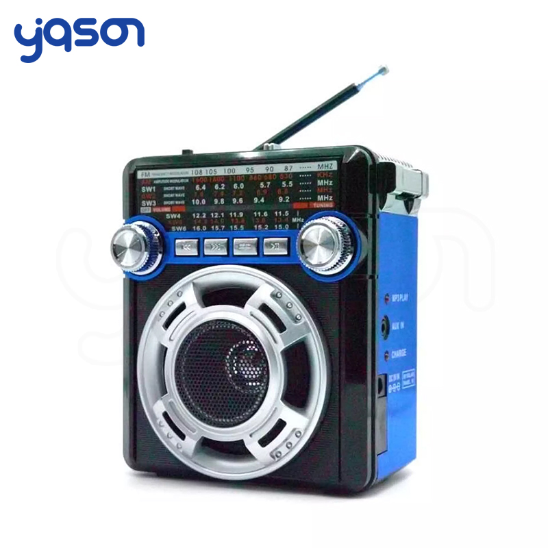 Radio Speaker Portable Radio Am Fm Rechargeable AM/FM/SW1-6 8 Band ...