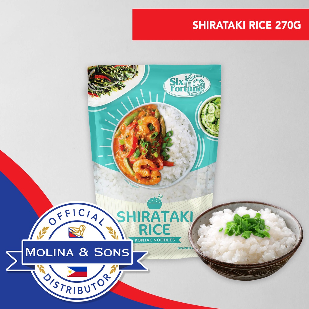 Six Fortune Shirataki Rice Konjac Noodles 270g Lazada PH