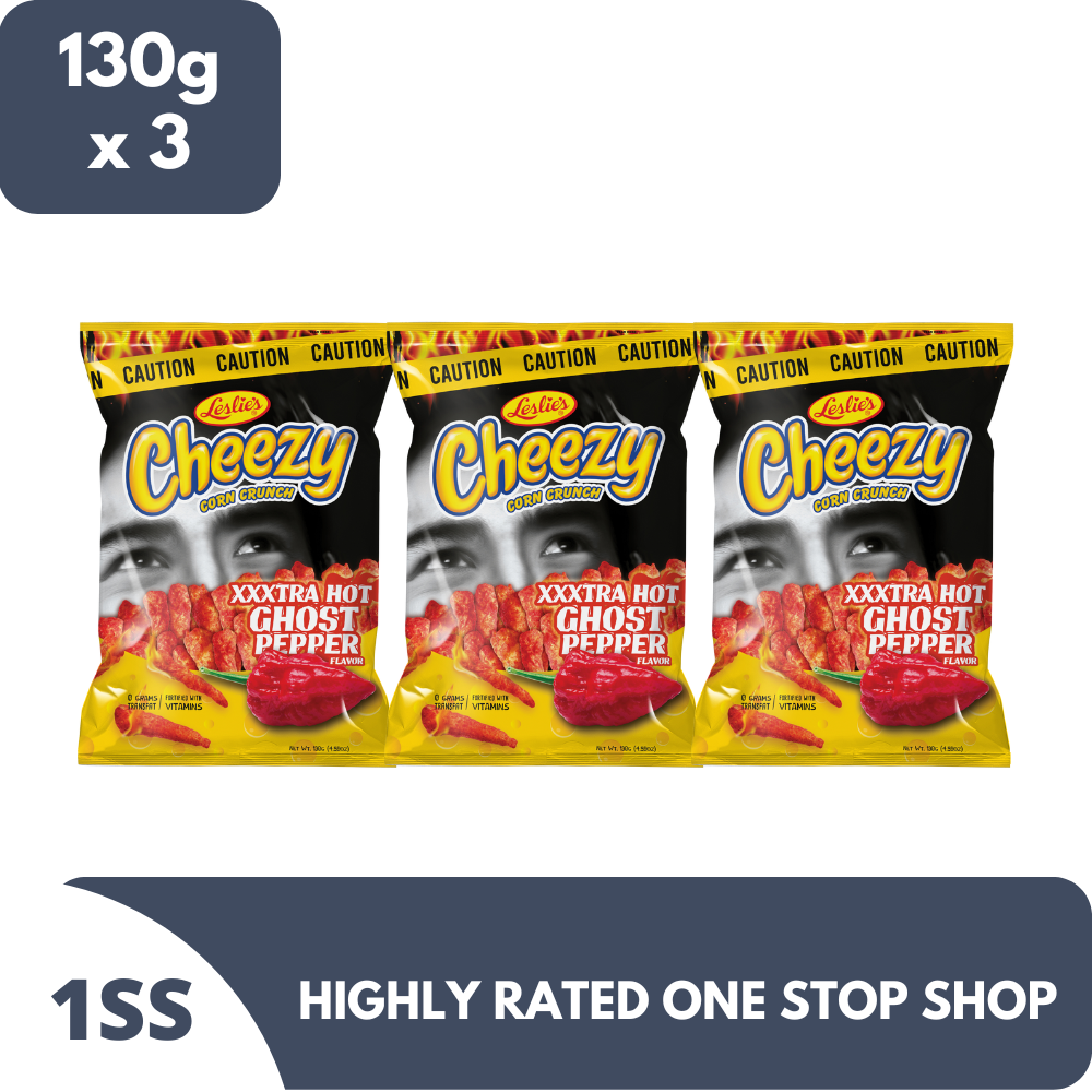 Leslie S Cheezy Xxxtra Hot Ghost Pepper 130g X 3 Lazada Ph